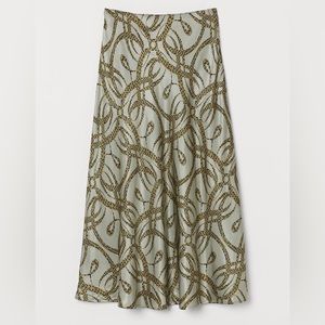Richard Allen X H&M Satin Pull On Midi Skirt